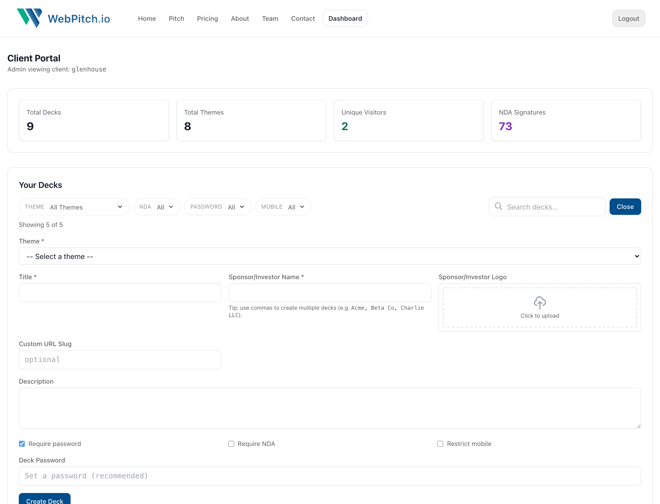 Launch a new deck without rebuilding slides screenshot